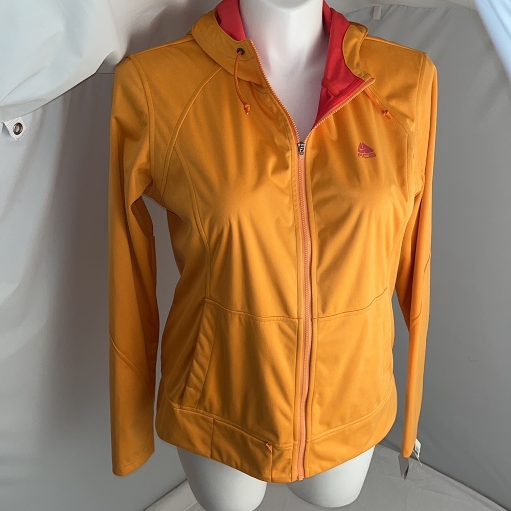 Nike ACG Cloud Peak Hoody soft shell jacket in melon XL